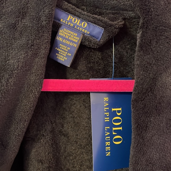 POLO RALPH LAUREN Mens Microfiber Plush RobeBathrobe - Picture 5 of 9